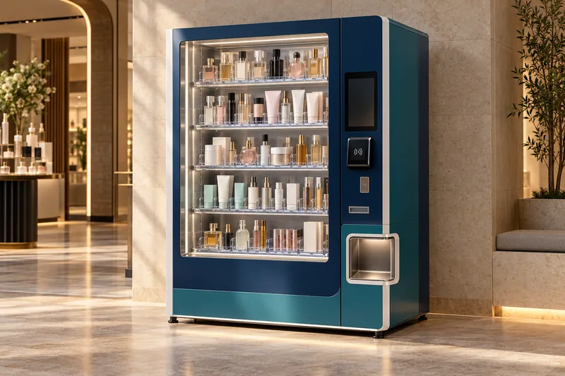 Concept visual illustrating cosmetics & beauty vending