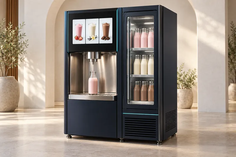 Concept visual illustrating milkshake vending