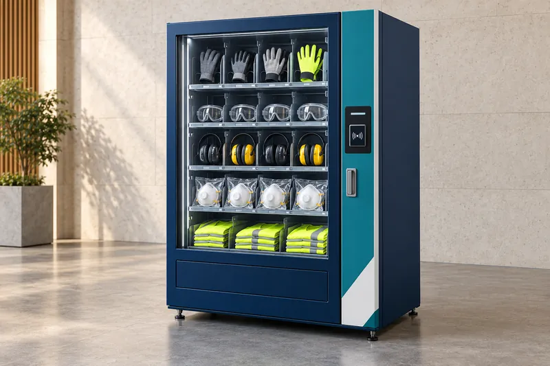 Concept visual illustrating ppe vending