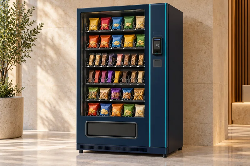 Concept visual illustrating traditional snack vending