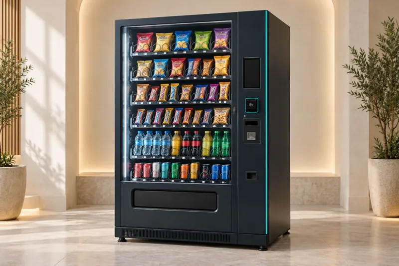 Concept visual illustrating snack & drink combination machines